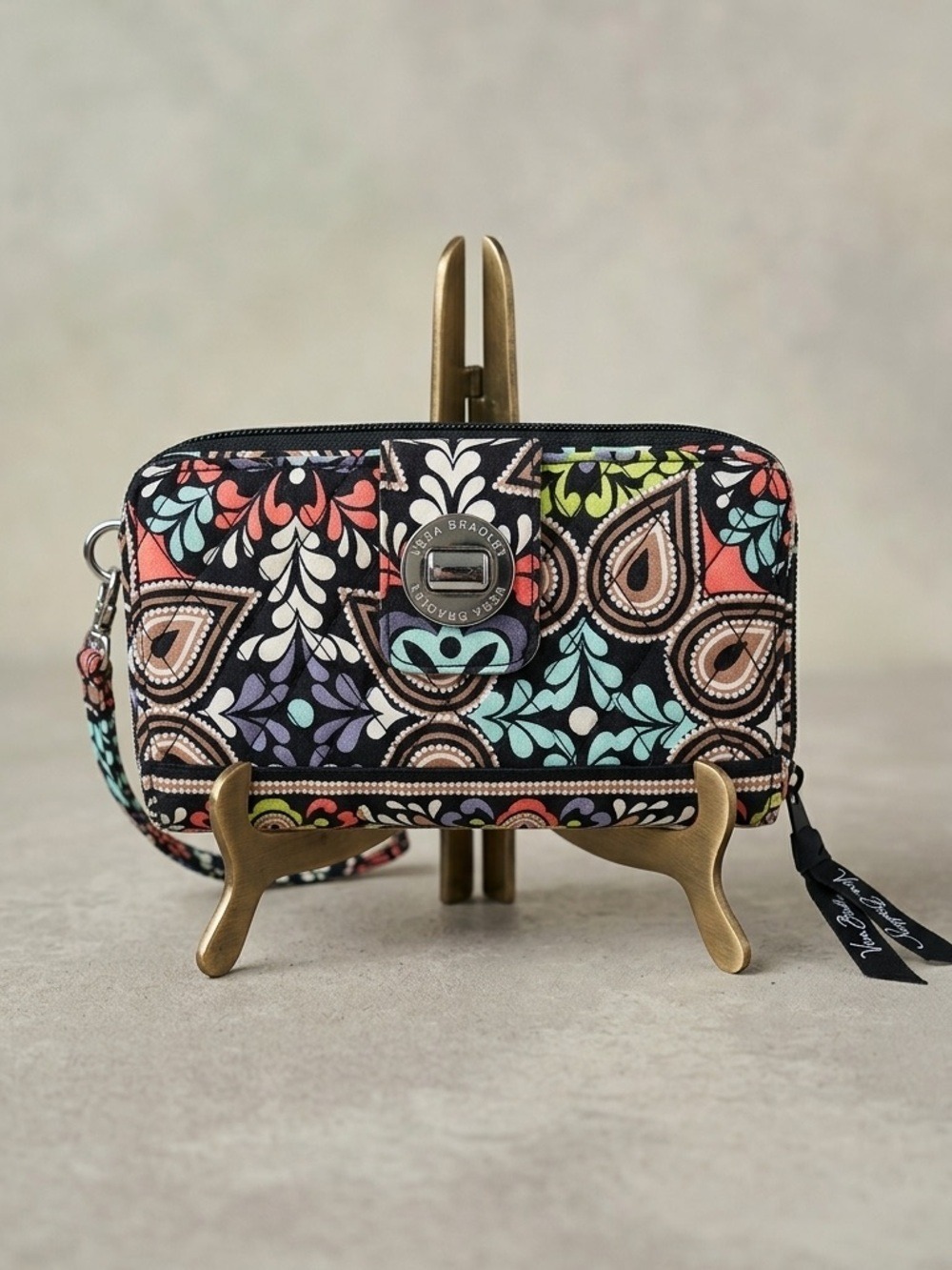 Vera Bradley Floral Pattern Turnlock Wallet